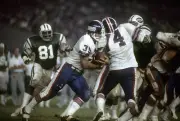 Running back Larry Csonka New York Giants carries the ball v the - 1976 Photo
