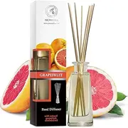 Reed Diffuser Grapefruit 100ml - Natural Essential Oil Home Fragrance - Aromatherapy Air Freshener - Relaxation Scented Oil Diffuser