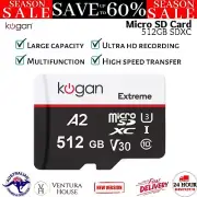 Kogan Extreme 512GB SDXC A2 V30 Micro SD Card Storage Memory Card Phone Tablets