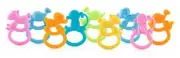 Nuby Zooloops Soft Silicone Teethers 2-Pack - Neutral - Light Vanilla Scent