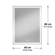 Aurea integrated led plug in wall mirror