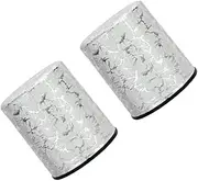 Abaodam 2pcs Silver Pattern Anti-Cheating Dice Box Leather Dice Cup Luxury Ktv Game Tool Fun Party Accessory