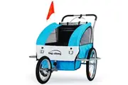 Tag-along Kids Bike Trailer Child Bicycle Pram Stroller Children Jogger Blue