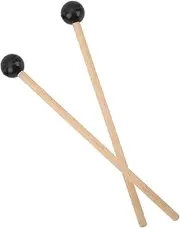 Tongue Drum Mallet Stick Drumstick Set Powerful Knocking Bouncing Easy Playing Meditation Solid Wood Rubber (Large)
