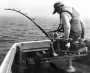 Julio Sanchez With Fighting Chair 1930 Old Fishing Photo
