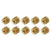 10Pcs Copper Gears 10 Teeth Copper Gears 92AA for RC DIY Robot,Gold