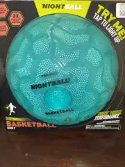 Nightball Basketball LED Light Up Glow in The Dark Ball (Teal) Boy Gift
