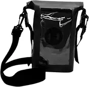 Perfeclan Waterproof Phone Pouch Cellphone Dry Bag Lightweight Touchable Adjustable Strap for Travel Kayak Water Park Vacation Surfing, Black