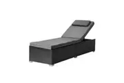 Livsip Sun Lounger Wicker Lounge Day Bed Sofa Outdoor Setting Patio Furniture