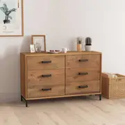 vidaXL Sideboard Brown 110x35x70 cm Solid Pinewood