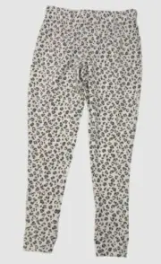 $30 Club Room Women's Gray Leopard Printed Pajama Knit Sleepwear Pants Size S