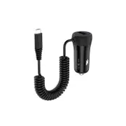 Micro USB and Type-c with Spring Cable Car Charger for Samsung Xiaomi Huawei
