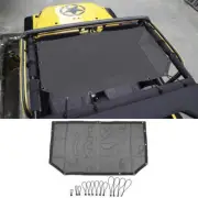 Sun Shade Mesh Bikini Top Half Cover For 1997-2006 Jeep Wrangler TJ 2-Door Black