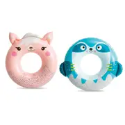 2x Intex 76cm Cute Animal Tubes Kids/Children Inflatable Swimming Pool Toy Asst.