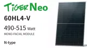 Jinko 510w 3.0 N-type Solar Panel JKM510N-60HL4-V 30yr performance warranty
