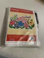 Craftways Plastic Canvas - Butterflies And Posies Wall Hanging Tapestry - Craft