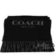 【全新現貨 補10條】茱麗葉精品 COACH 86542 經典LOGO烙印羊毛虛虛披肩長圍巾.黑現金價$2,680