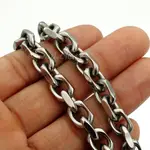 FASHION 7-30 INCH 8MM WIDE 316L STAINLESS WOMEN MENS SILVER