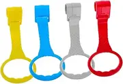 Abaodam Pull up Ring Set Sensory Toys for Toddlers 4pcs Plastic Baby Bed Stand up Ring Walking Assistance
