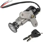 EXEGPLPVK Fit for Yamaha C8 LYM110-2 C8 Crypton R T110 T110C T110 C Motorcycle Accessories Ignition Switch Lock Cap Keys Cover Fuel Tank Cap(A Electric Door Lock)