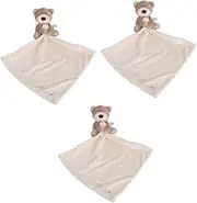 Kisangel 3pcs Bibs for Baby Newborn Toys Stuffed Animals Plush Toy Feeding Accessories Sleep