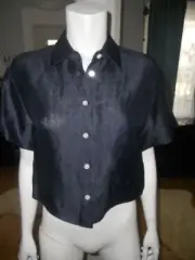 3.1 Phillip Lim Tie Back Snake Print Linen Shirt Top 6