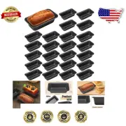 Versatile 24 Mini Loaf Pans for Baking Bread & Meatloaf - Carbon Steel