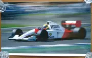 Honda Poster F1 1991 Marlboro Mclaren Mp4/6 Next To Ayrton Senna Small Scratches