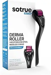 [Sotrue] Derma Roller For Hair Growth 1 mm With 540 Stainless Steel Needles Repairs Damaged Hair, Activates Hair Follicles For Hair Fall Hair Thickening Reduces Acne Scars Safe Effective To Use