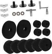 GREENADSCAPE Practical Drum Set Felt Pads Set of 23 Cymbal Stand Sleeves Replacement Felt Pad for Cymbals