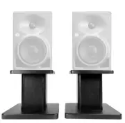 Rockville 8” Black Studio Monitor Speaker Stands For Neumann KH 120 Monitors