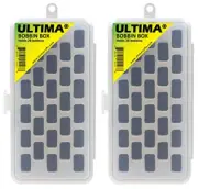 Ultima Bobbin Box with 28 Bobbins - Plastic Storage 2-Pack