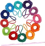 LALAFINA Weaving Loom Loops Refill Set 4 Pack Soft Potholder Crafting Kit Elastic Ropes for Girls