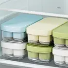 Freeze Your Favorites with 8 Grids Ice Storage Box Yellow Green White Blue