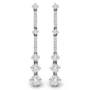 2 CT. T.W. Diamond Line Drop Earrings in 14K White Gold (J/I1)