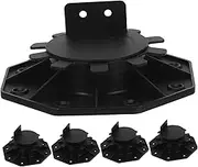 MAGICLULU Sturdy Plastic Deck Blocks 5pcs Adjustable Pedestal Deck Support Base Kit for Floor Lift