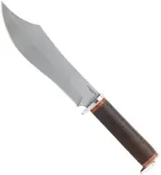 Condor Tool & Knife Gray Pioneer Bowie CTK3975-7.0HC Stacked Leather w/ Sheath