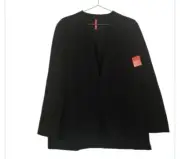 Spanx Blazer The Perfect Collarless Women Sz XL Navy Blue One Button Ponte NWT