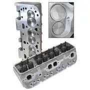 Aeroflow Complete Aluminium Cylinder Heads (Pair), 200cc Runner with 64cc Chamber - Suit S/B Chev, AF95-2350