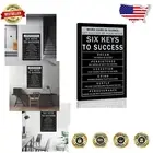 Large 24"x36" Inspirational Office Quote Canvas - Work Hard, Succeed Silently
