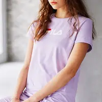 在飛比找蝦皮商城優惠-【FILA】女性 短袖 萊卡彈性 運動透氣 圓領T恤-淺紫 