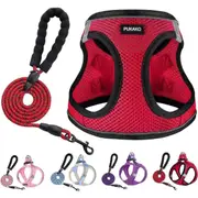 Harness and Leash Set for Small Dogs, Small Size Harness with Soft Mesh and Reflective Rope for Small Dogs( Red, S)