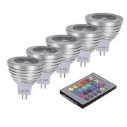 MR16 3W RGB Color Changing Spotlight with IR Remote Control Mood Ambiance