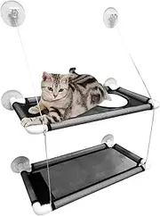 Cat Hammock Window, Interior Cat Window Hammock - Ledge Perch Window Suction Cup Cat Hammock - Mounted Kitten Seat, Safety Pet Shelf, Space Saving in Living Room, Bedroom