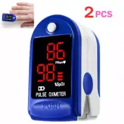 2 Pack Finger Pulse Oximeter Blood Oxygen Monitor SpO2 Heart Rate Tester USA