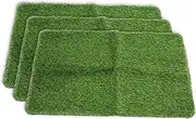 Mipcase 3Pcs Artificial Grass Door Mat Durable Fake Turf Floor Pad for Outdoor Entryway Pet Mat and Indoor Use Easy Maintenance and Eye Catching Decor