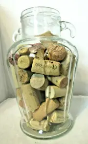 Wine Cork Collection New in Decorative Glass Jar Jug or Vase