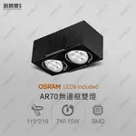 OSRAM晶片 AR70無邊框盒燈 雙燈 7W/9W/12W/15W LED RCL-19096