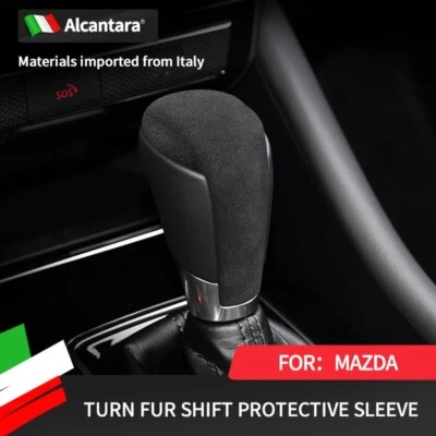 For Mazda Atenza CX3 CX4 CX5 CX8 Alcantara Suede Gear Shift Knob Cover Case