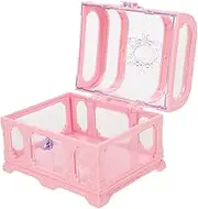 JEWEDECO Box Treasure Chest Treasure Chest Door Lids Bins Boxes with Lids Bags Blanket Bin Fan Parts & Accessories Packaging Handle Storage Ring Bearer Pillow Mini present Pink Plastic